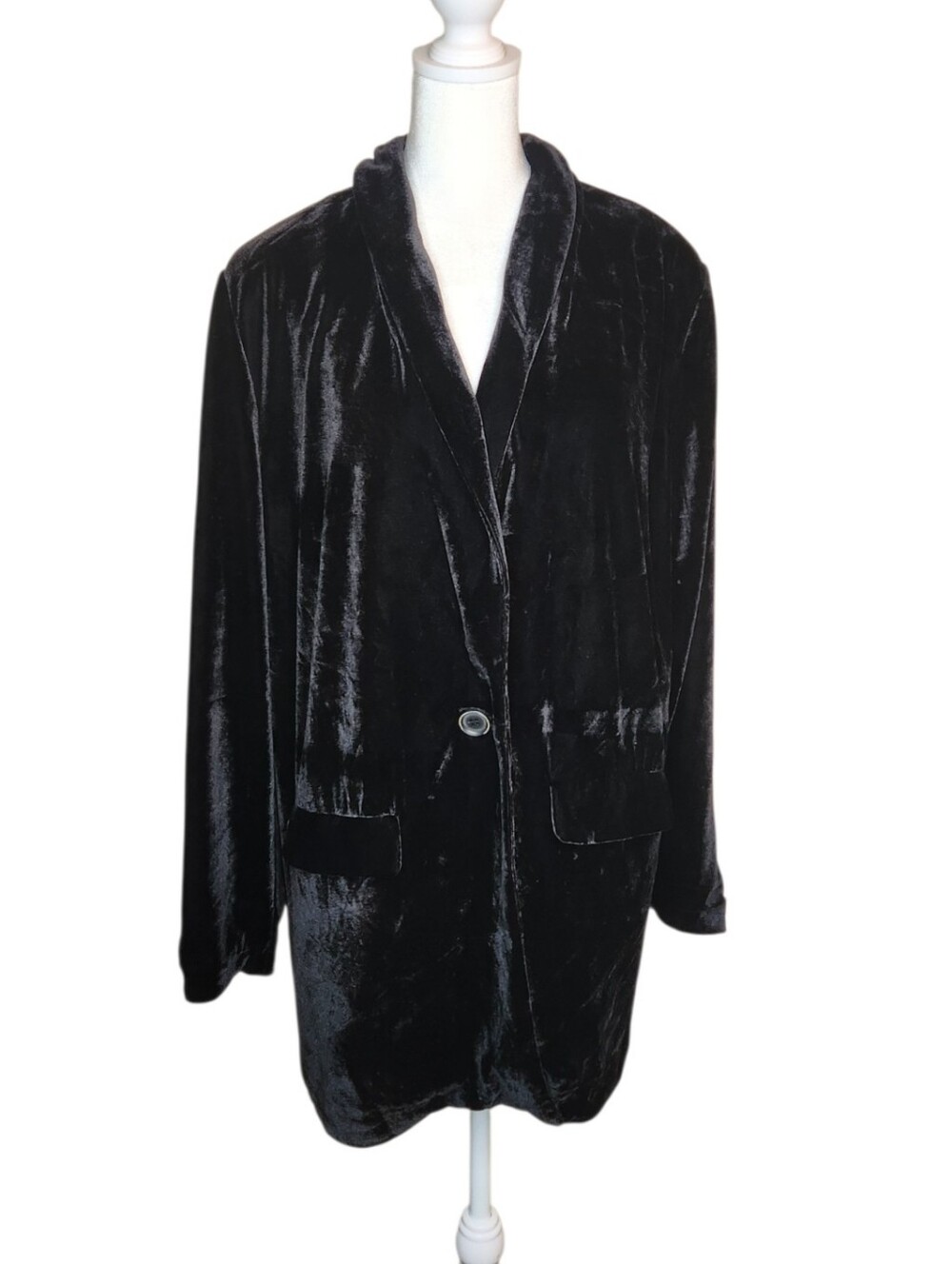 NEW English Factory Black Velvet Evening Holiday Blazer Size S